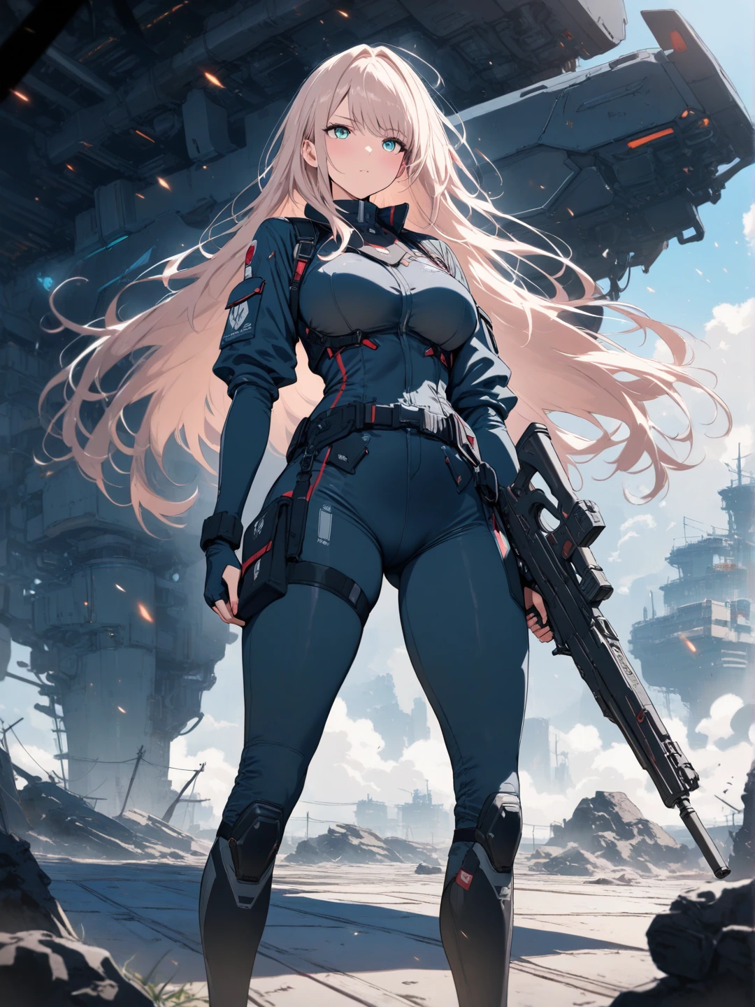 Anime OC futurist soldier girl