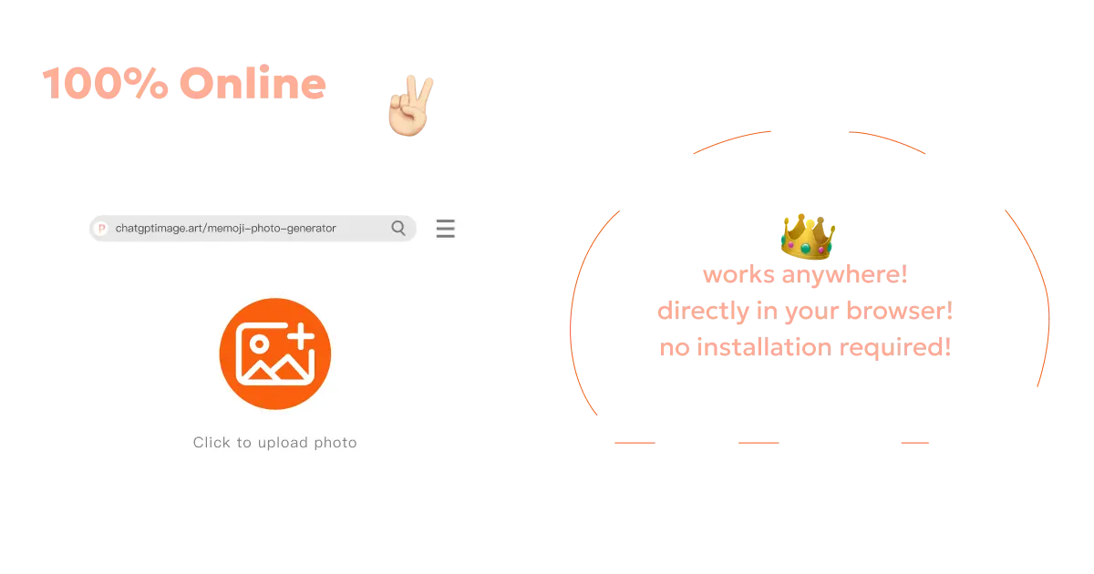 No app needed — 100% online, works anywhere