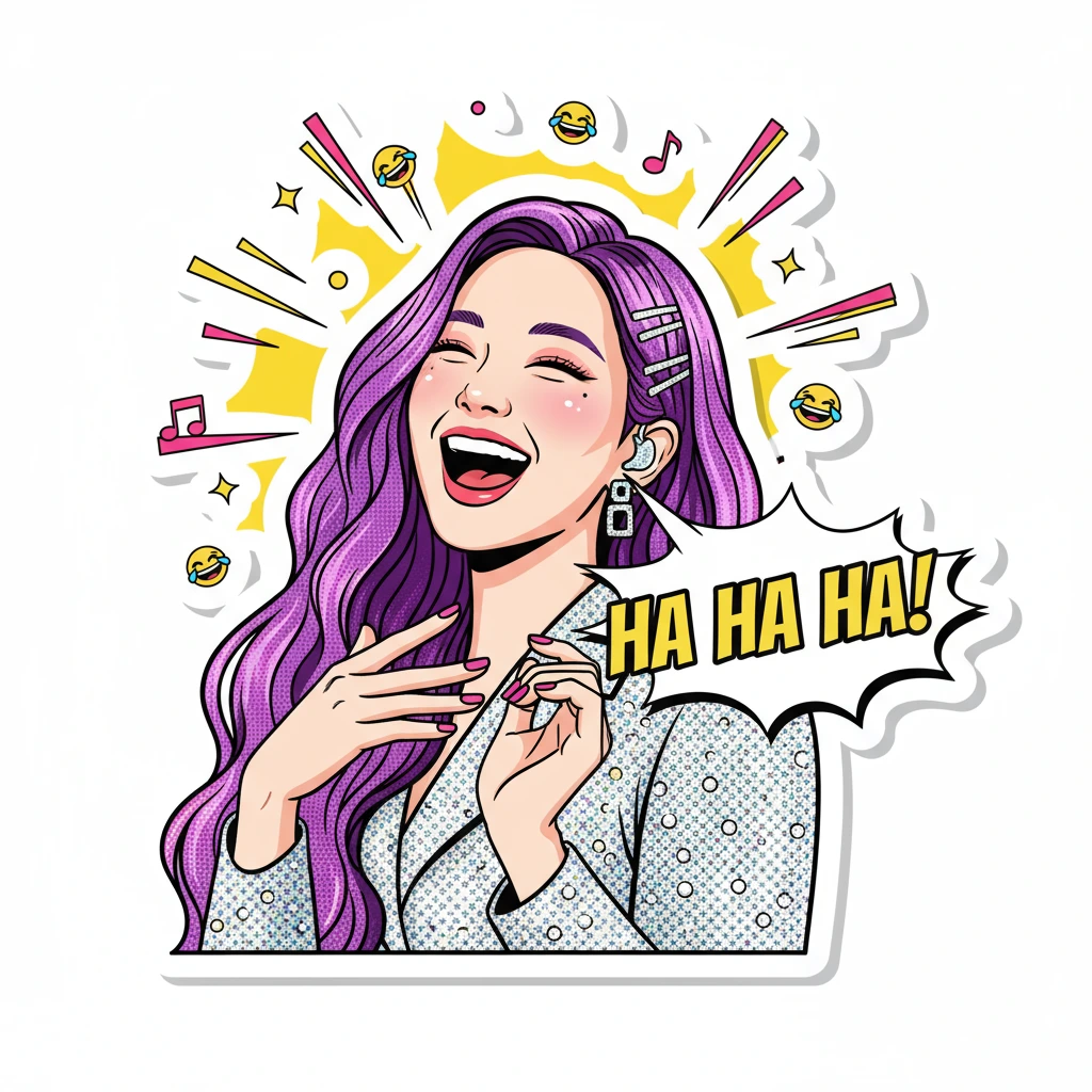 Retro comic style sticker