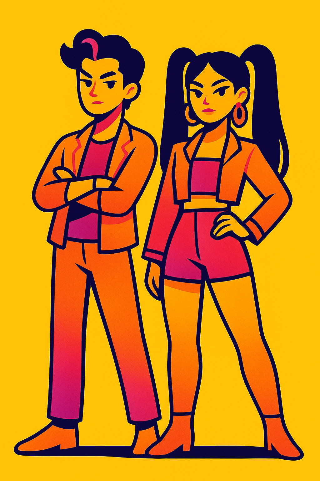 Modern flat style cartoon illustration