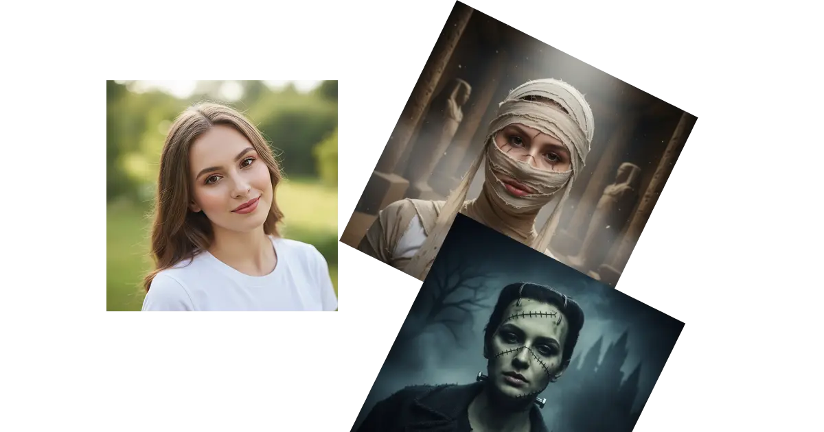AI Halloween costume transformation with Gemini