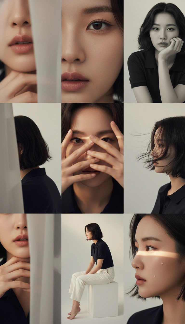 9 grid professional headshots 