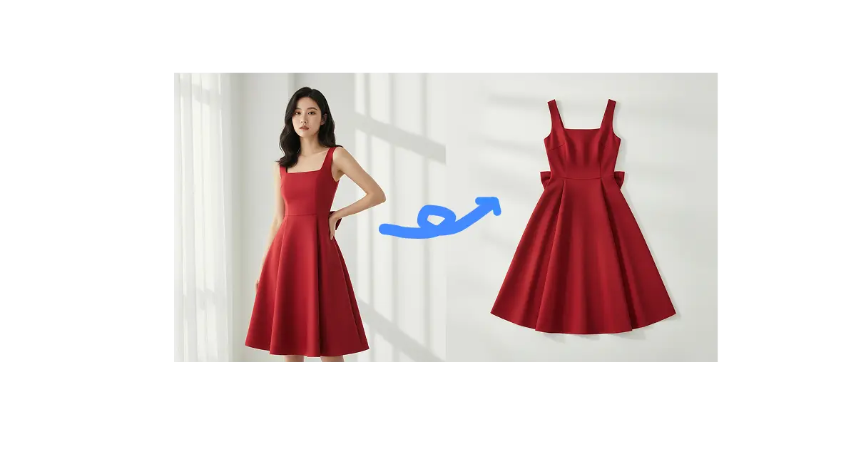 AI Outfit Extraction demo with model clothing
