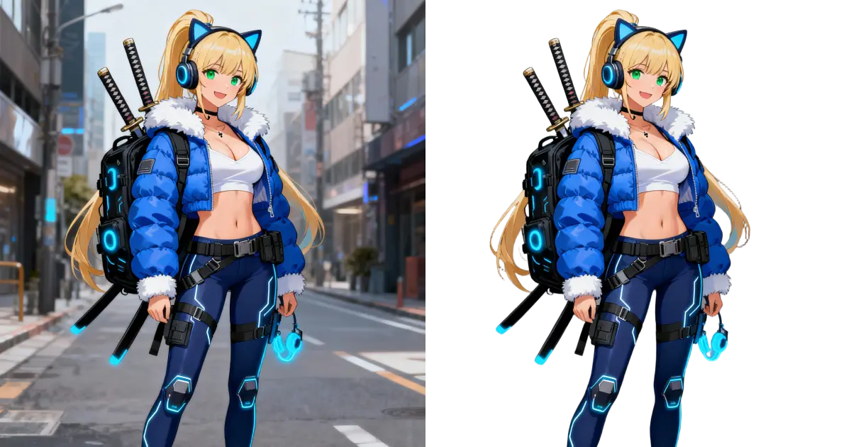 AI anime background remover fan art