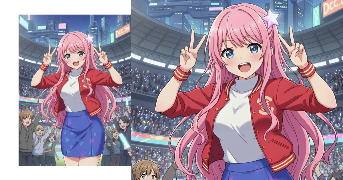 AI upscaler for anime characters