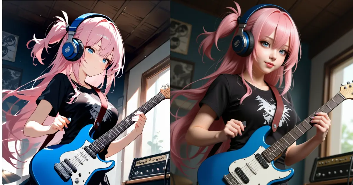 anime to realistic human face AI