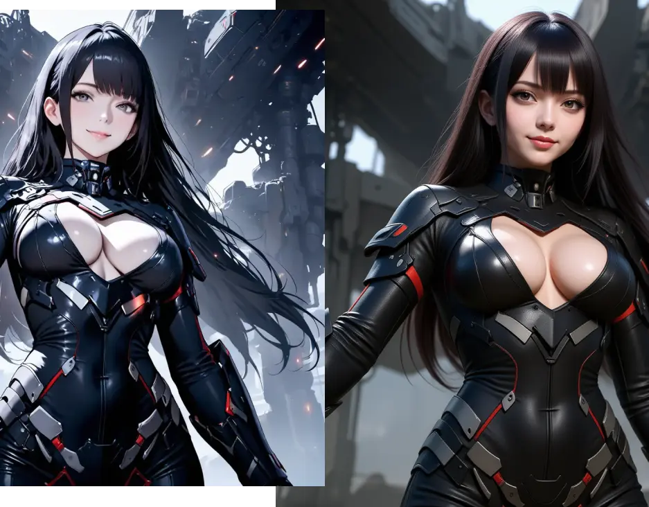 Anime character imagined as a real human