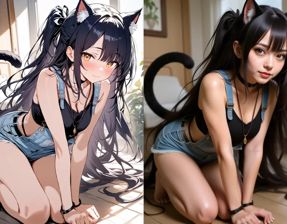 Photorealistic anime to human conversion