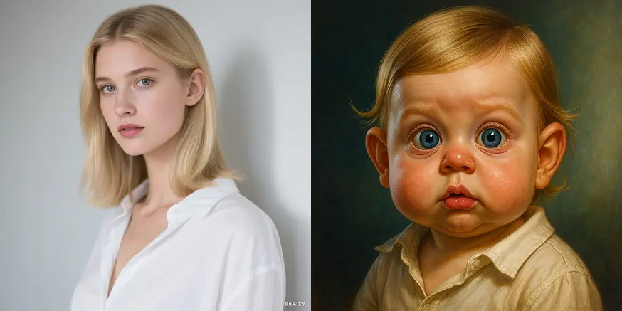 Baby Caricature style headshot example