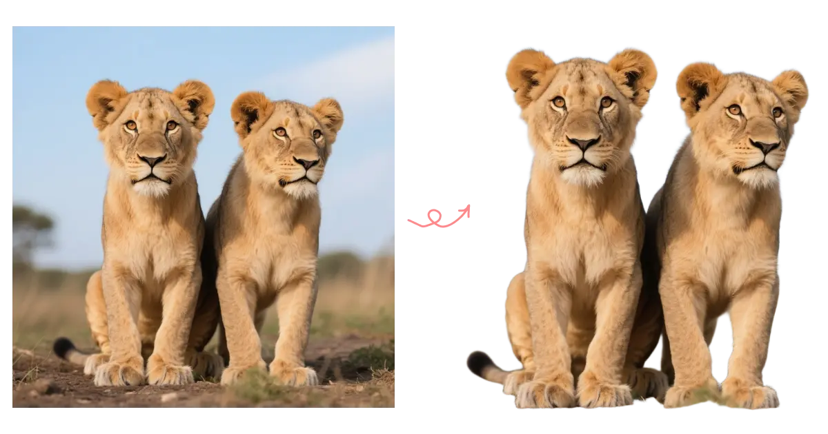 AI background remover tool example