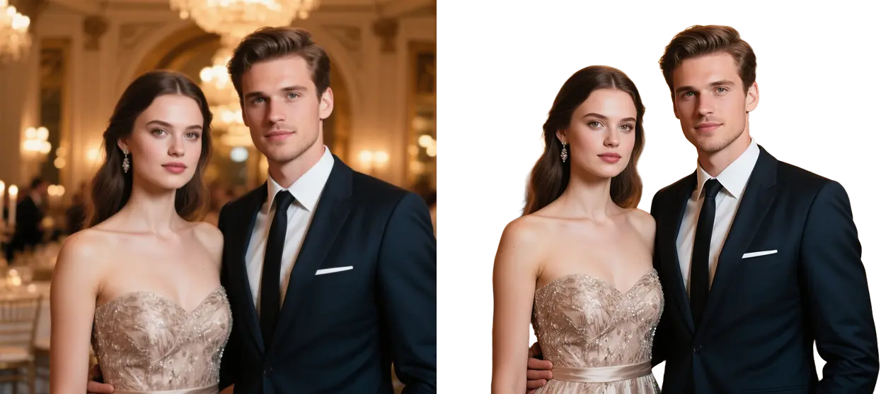 background removed couple