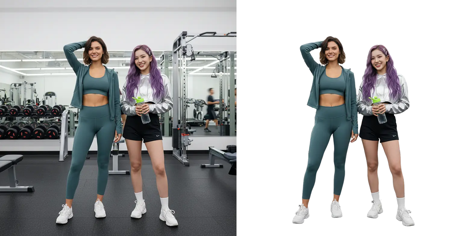 background removed gym photo
