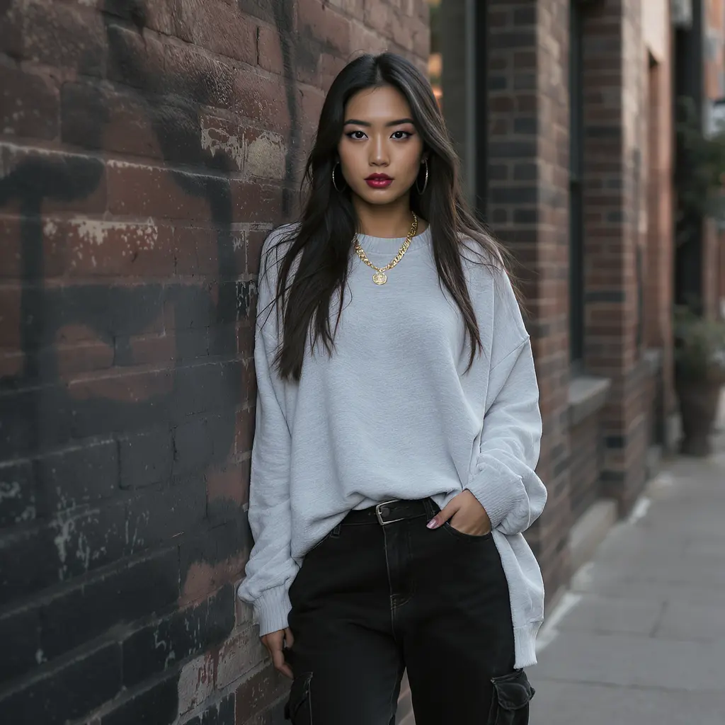 Casual influencer on street