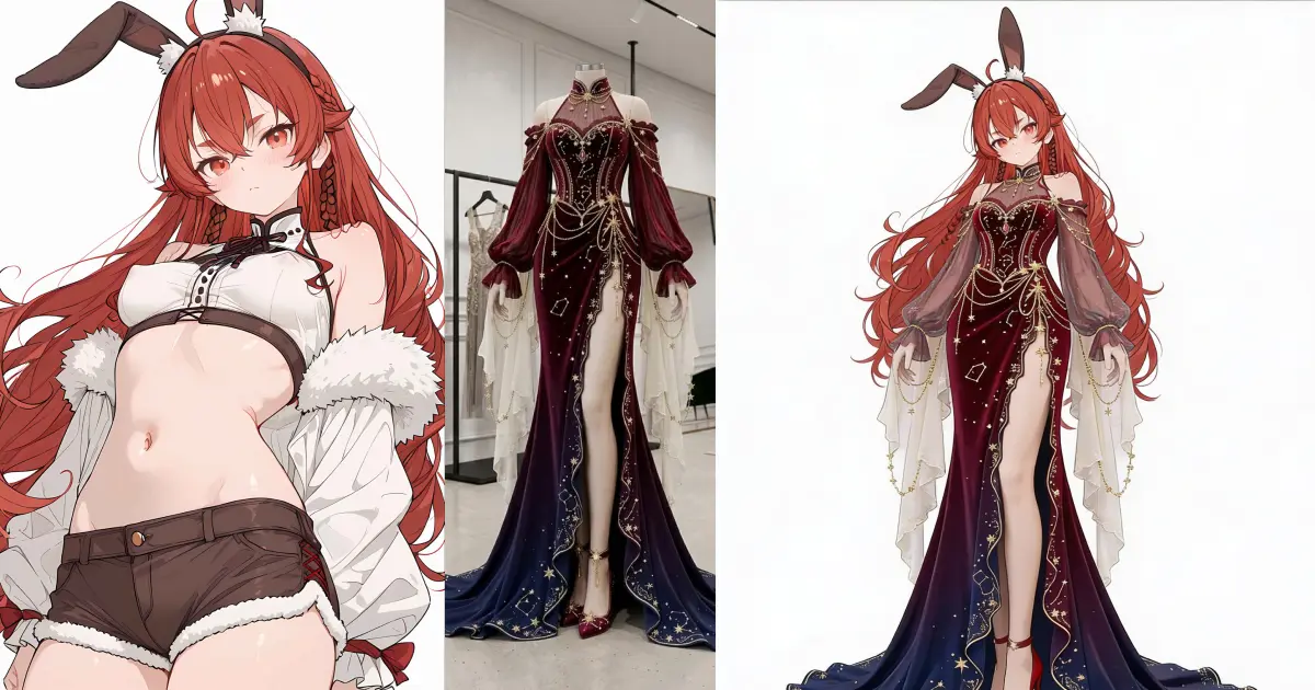 Stylish portrait generated from a pose reference