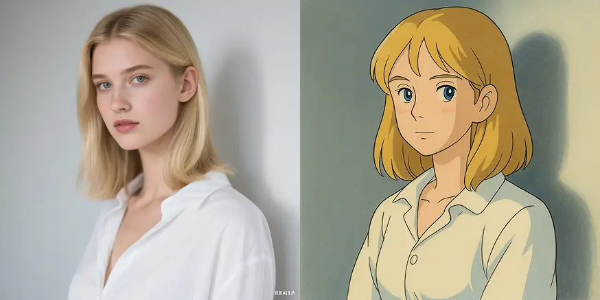 Studio Ghibli style headshot example