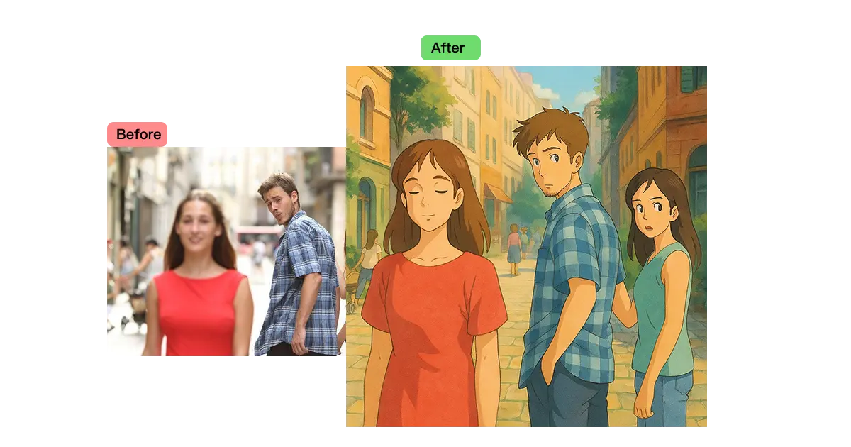AI Ghibli style photo example