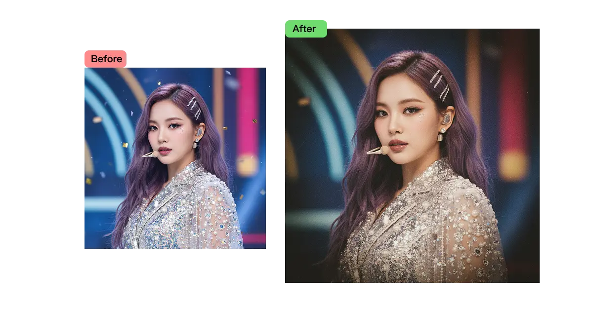 AI Film Grain Effect cinematic example