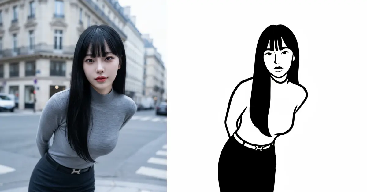 Photo turned into Notion-style avatar