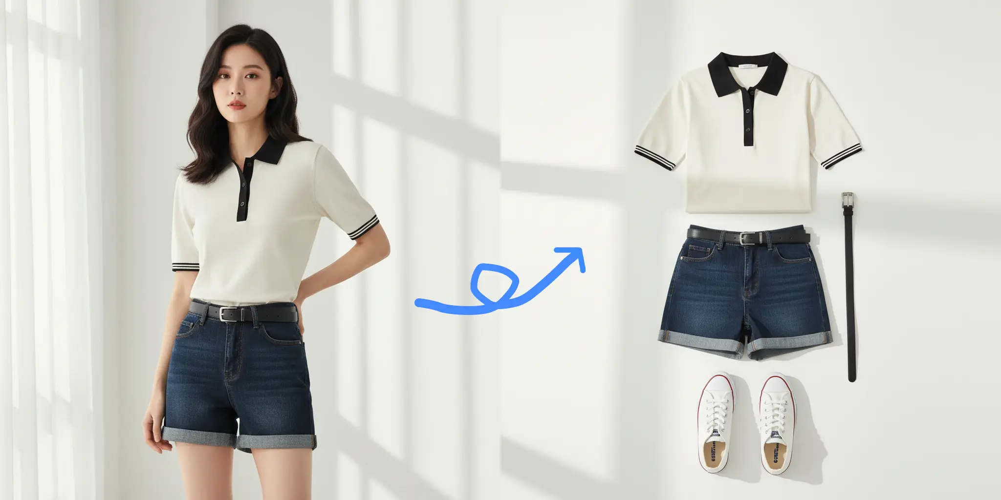 AI outfit for fashion design mockup