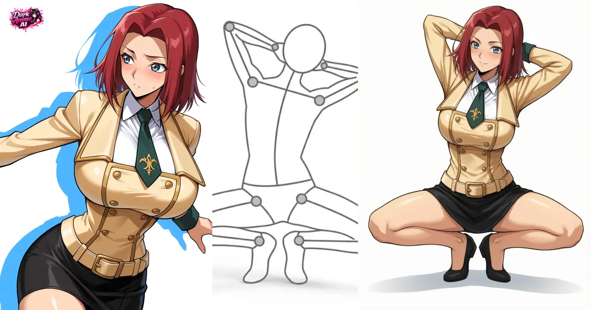 Dynamic action pose transfer