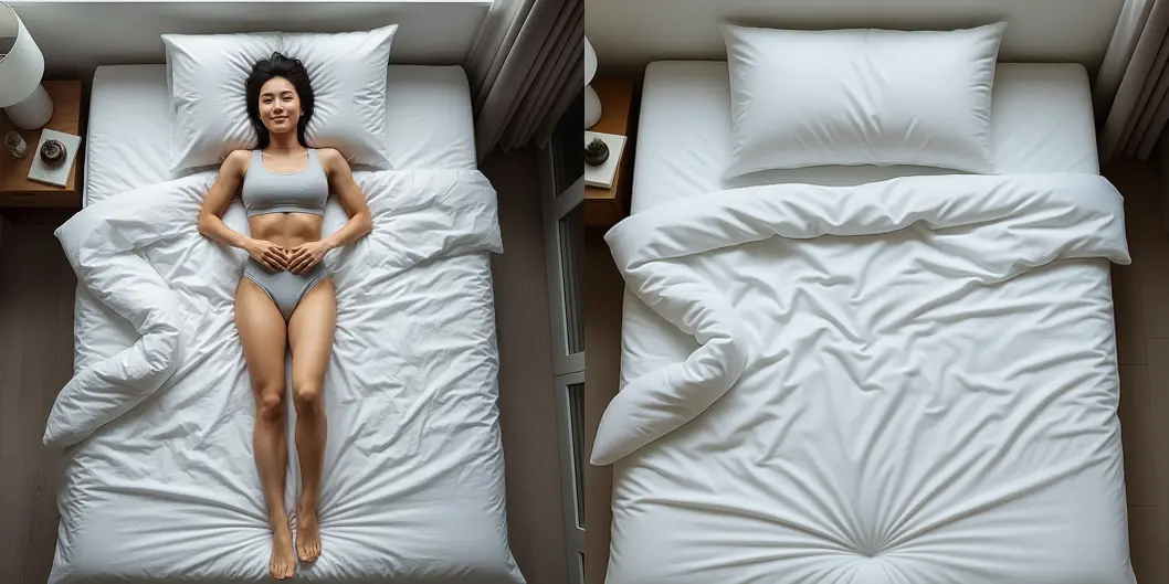 remove the woman from bed