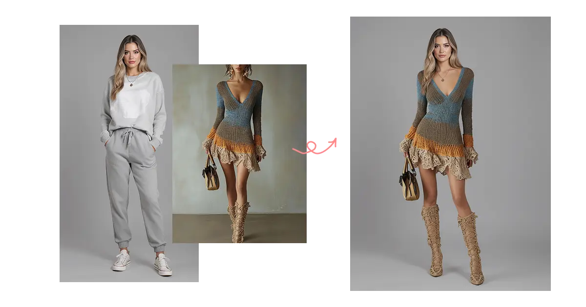 AI virtual try-on from outfit photo